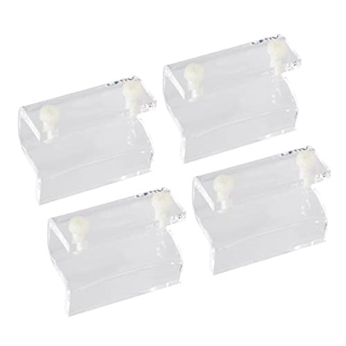 WOONEKY 4pcs Aquarium Cover Support Bracket Acrylic Fixed Tool for Fish Tank Lid and Stable Design for Thickness for Open Rib Aquariums and Turtle Tanks