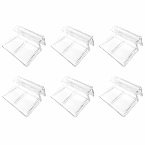 6PCS Aquarium Lid Clips Clear Acrylic Fish Tank Lid Holder Aquarium Cover Support Clamps Easy to Use(10mm/0.39in) - size: 10mm/0.39in