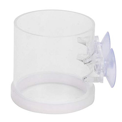 Acrylic Transparent Fish Feeding Ring Food Feeder with Suction Cup for Aqarium Fishing