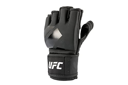 UFC Tonal MMA Gloves (Black, Small) Grappling Fighting Fingerless Training Gloves