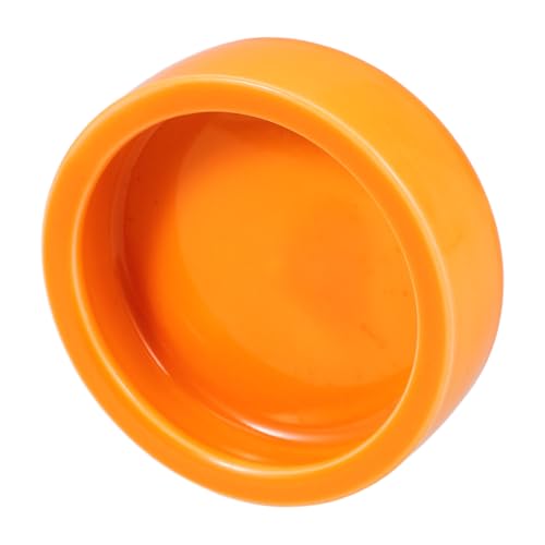 Shrimp Feed Dish Medium Escape Feeder Bowl for Fish Reptiles and Small Pets Durable Orange Round Water Basin for Aquatic and Terrestrial Use