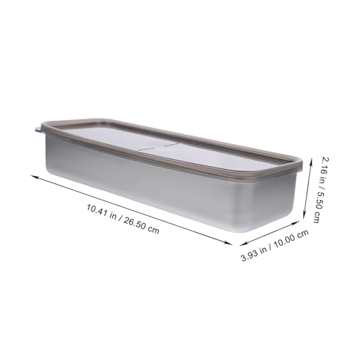 Garneck Stainless Steel Bacon Keeper Container Refrigerator Meat Storage Box with Lid for Food Preservation Storing Shrimp Chicken Fish and More