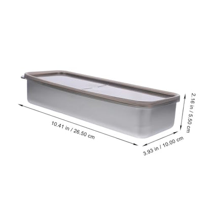 Garneck Stainless Steel Bacon Keeper Container Refrigerator Meat Storage Box with Lid for Food Preservation Storing Shrimp Chicken Fish and More