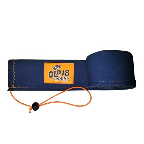 Neoprene Fishing Rod Sleeve - Protective Rod Sock for Fishing Poles 6'-8' - Hook-Resistant Fishing Rod Case for Storage & Transport - Helps Keep Rods Afloat - color: Blue and Orange, size: 63"