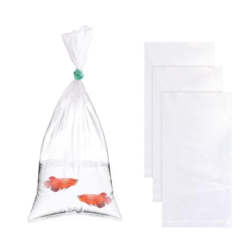 6"x12" 2 Mil Plastic Clear Leak-Proof Fish Shipping Bags - Double Bottom Seal for Industrial & Healthcare Use 100Pcs