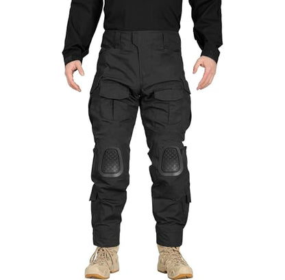 G3 Tactical Knee Pads Black | 1 Pair Protective Knee Pads Inserts for Tactical Airsoft Paintball Hunting Combat Military Pants - color: Black