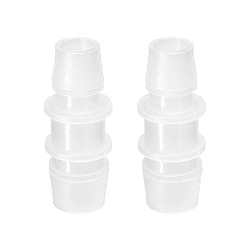 Plastic Hose Barb Reducer Fitting 3/4" to 5/8" Barbed Reducing Union Adapter Splicer Mender Joint Fitting (Pack of 2) - size: 3/4-5/8