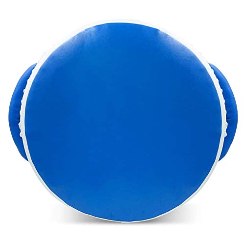 Aoneky Pro 14" Leather Punch Shield - Focus Mitt for Boxing, MMA & Kickboxing Training | Ultra-Lightweight Strike Pad with Shock-Absorbing Padding for Trainers & Partners - color: Blue