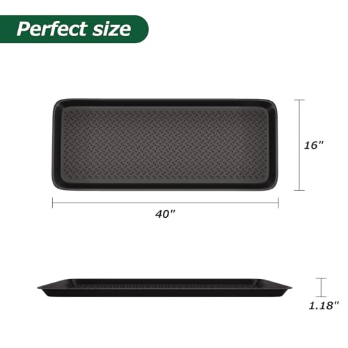 1 Pack Rubber Large Boot Tray for Entryway,Long Shoe Tray,Slim Boot Mat for Indoor and Outdoor Use, 16x40 in (Pack of 1)