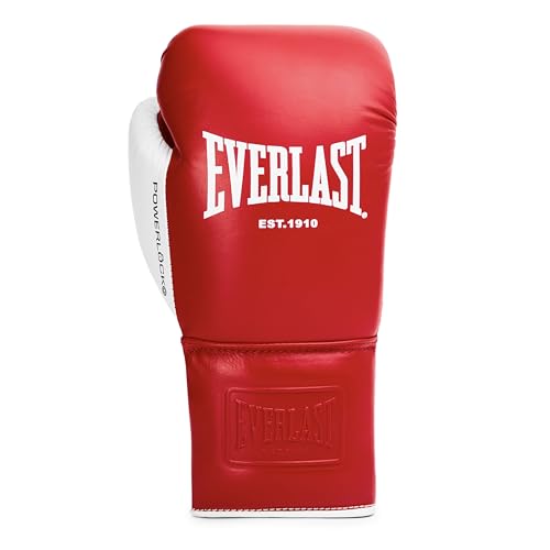 Everlast Powerlock OG Pro Boxing Gloves - color: Red/White, size: 10oz X-Large