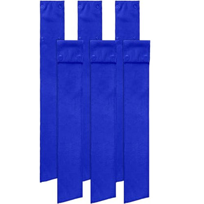 Fanfanwin 6 Pcs Football Towels with Buttons Quick Dry Sports, Blue | Button Design Prevents Slipping, Quick Dry Basketball Workout, Lightweight Sweat Absorbent Towels Athletes Gym Training Use - color: Blue
