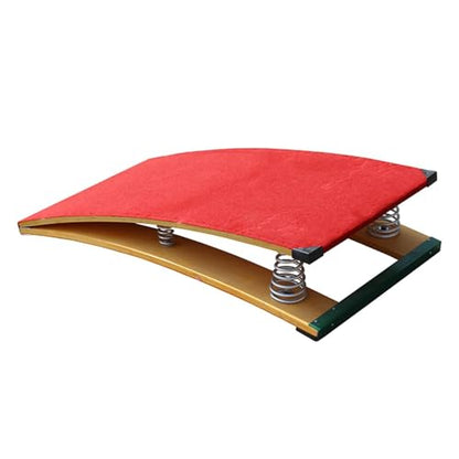 Youth Gymnastics Springboard, Hardwood Gymnastics Springboard 4 Spring Vault Springboard with Anti-Slip Felt and Foot Pads Sports Club/Martial Arts Springboard