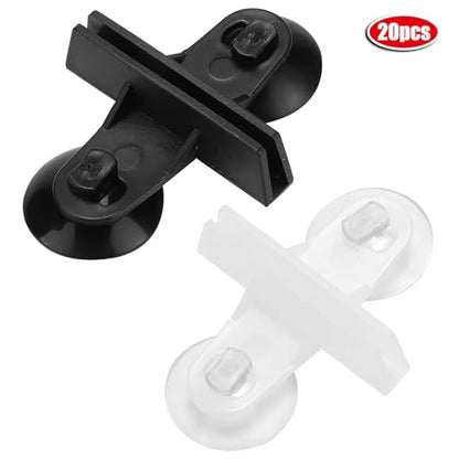 20PCS Plastic Fish Separator, Aquarium Breeding Suction Cup Glass Cover Separating Divider Support Clip Bracket
