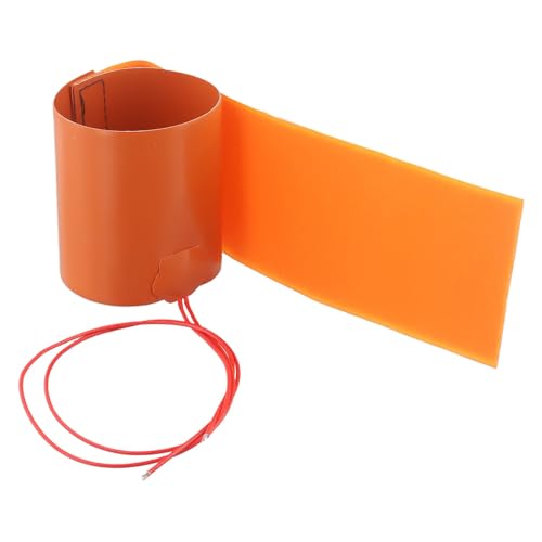 Silicone Heating Pad Mat 12V 240W Flexible Bottle Heater Wrap Orange 10x30cm for Home Brewing and DIY Projects