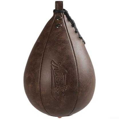 Boxing Speed Ball for Boxing Training, Hanging Punching Pear Bag, Reflex Reaction Exercise Equipment, MMA Striking Practice Tool, Home Gym Cardio Workout Gear, Microfiber Leather Speed - size: Dark Curry