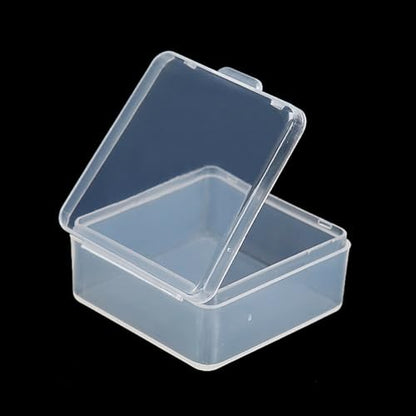 12 Pack Plastic Storage Cases with Lid, 1.5 x 1.5 x 0.71 Inch,Square Empty Clear Plastic Storage Containers for Small Items, Jewelry, Earrings, Necklace, Rings, Cosmetics, Threads, Beads, Crafts etc. - size: 1.5 x 1.5 x 0.71 Inch
