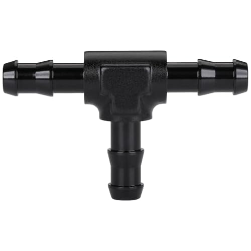 5/16" 8mm Hose Barb Tee T Fitting Adapter Aluminum Black - size: 8mm