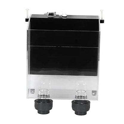 Acrylic Self Start Siphon Hang On Overflow Box, High Light Transmittance, Prevents Debris, Movable Outlet Cover, Check Valve, Fish Aquarium