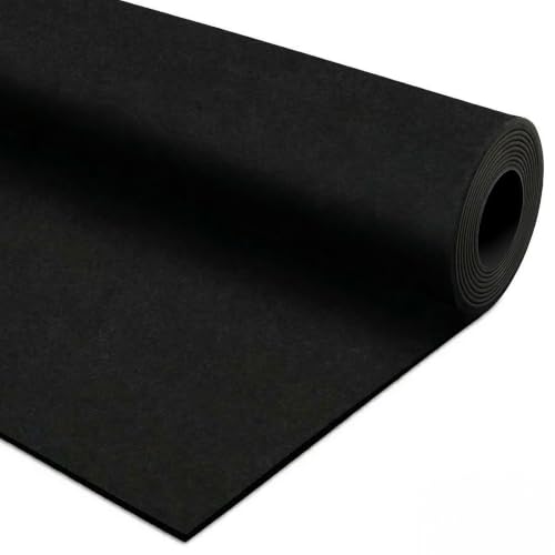 Flooring Inc's 1/4" Thick Tough Rubber Flooring Roll | Flexible Recycled Rubber Floor Mats for Home Gym | Heavy Duty Rubber Mat for Home Gyms, Sheds, Horse Stall Mat or Trailer - color: Black, size: 600"L x 48"W x 0.4"Th