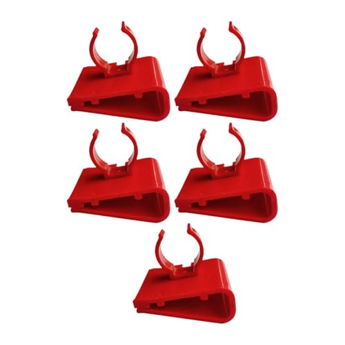 5 Pieces Soft Holders,Aquarium Hose Clips,Fish Tank Holder,Red Fixing Bracket Water Fixing Clamps, Style A - size: STYLE A