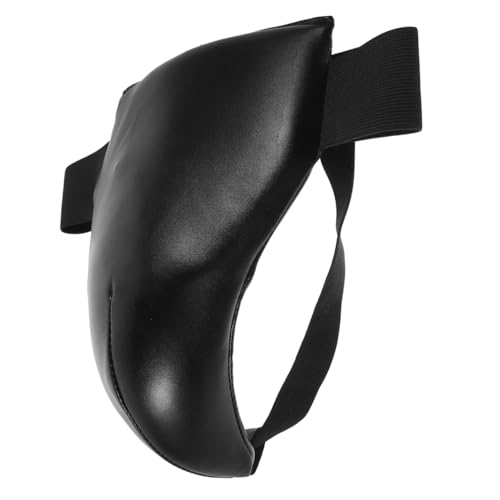 Breathable Sports Groin Guard PU Black for Boxing Training
