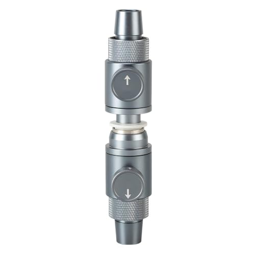 DONGKER Aquarium Double Tap Connector,Aluminum Alloy Quick Release Double Tap Valve with Water Flow Control Knob for Aquarium 12mm/16mm/20mm I.D. Water Pipe - size: 12 16mm
