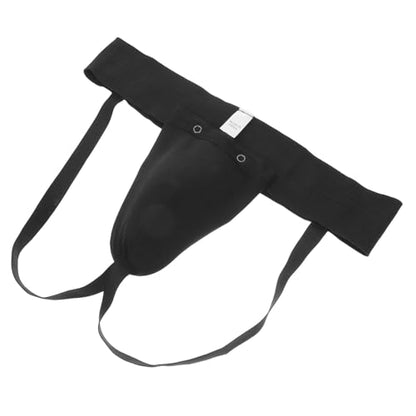 Professional Training Groin Protector Breathable Wear-Resistant Crotch Guard for Boxing Taekwondo MMA, Black Large, Reusable Protective Gear for Martial Arts and Sports