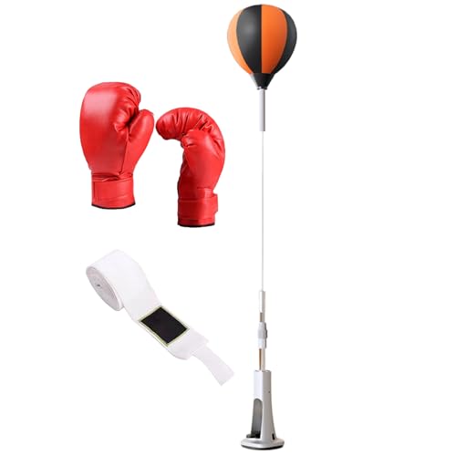 Boxing Reflex Bag Boxing Speed Trainer | with Spring Base Height Adjustable Stable Reaction Trainer for Kicking Practice Physical Health Fitness Workouts Home - size: 110-130cm