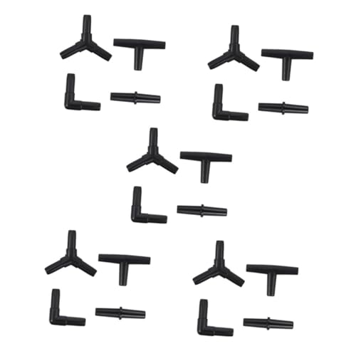 60pcs Aquarium Air Pump Connector Airline Tubing Adapters for Fish Tank Oxygen Supply Includes Shapes Easy to Install