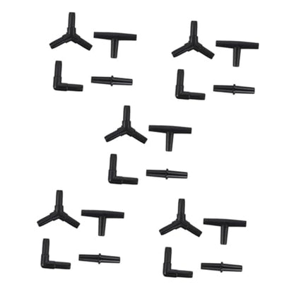 60pcs Aquarium Air Pump Connector Airline Tubing Adapters for Fish Tank Oxygen Supply Includes Shapes Easy to Install