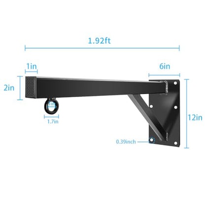 Aoneky Heavy Duty Punching Bag Wall Mount Bracket, 1000LB Capacity Universal Boxing Bag Hanger for MMA, Muay Thai, Home Gym Training, Solid Steel Construction with 6 Bolts - size: 23 inch