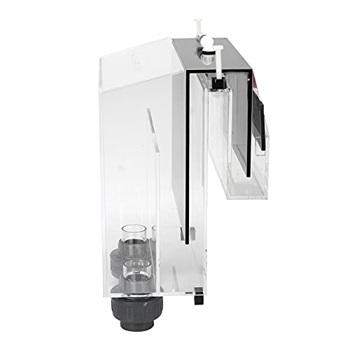 Acrylic Self Start Siphon Hang On Overflow Box, High Light Transmittance, Prevents Debris, Movable Outlet Cover, Check Valve, Fish Aquarium