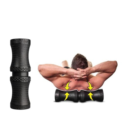 Extra Firm Density MAX Sport Foam Roller for Muscle Trigger Point Massage, Physical Therapy and Exercise | Advanced Roller Optimized for Neck & Spine, Relieve Back Muscle Pain - color: Black