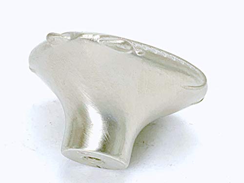 Nautical Sea Shell Calico Atlantic Scallop Seashell Knob Brushed Satin Nickel - Marine Sea Life Clam Shell New Kitchen Custom Knobs Cottage Nautical