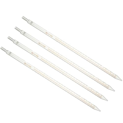 PATIKIL Graduated Dropper Pipettes 4 Pcs 25ml Reusable Borosilicate Glass Pipette for Transfer Liquid for Laboratory, Chemistry, Clear - size: 25ml