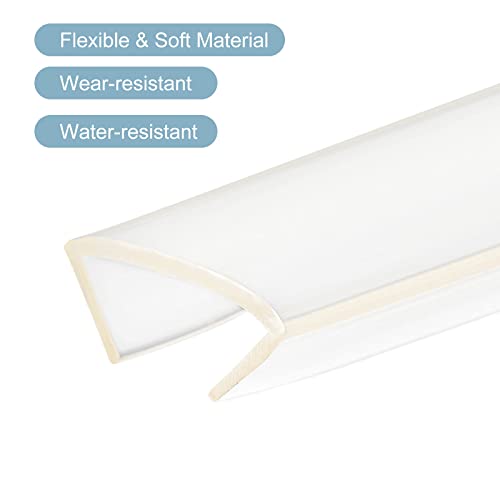 uxcell U Channel Edge Trim, 4.9ft Length Soft Rubber Guard Seal Strip Edge Protector Fit for 34-35mm Edge, (19/32" W x 1 17/32" H) Clear - size: 19/32"x 1 17/32"x 4.9ft