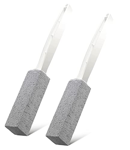 Kadden 2 Pack Toilet Cleaner Hard Water Build up Remover with Ergonomic Handle, Pumice Stone Cleanning Tool Stain Hard Water Ring Cleaner for Toilet, Pool, Bathroom, Sink - style: Long Handle
