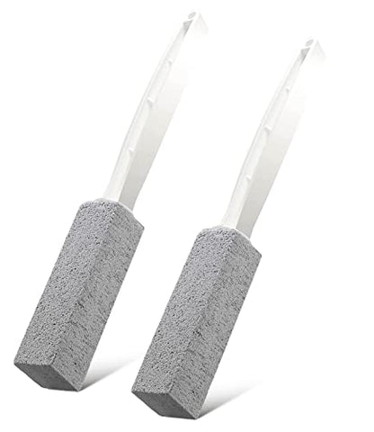 Kadden 2 Pack Toilet Cleaner Hard Water Build up Remover with Ergonomic Handle, Pumice Stone Cleanning Tool Stain Hard Water Ring Cleaner for Toilet, Pool, Bathroom, Sink - style: Long Handle