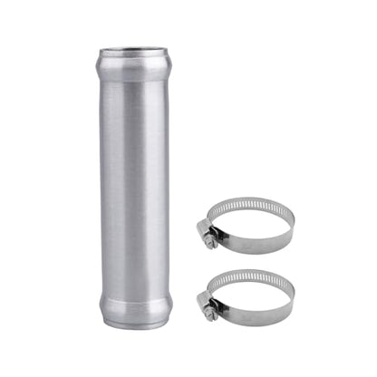 AC PERFORMANCE 1.25" (32mm) OD Aluminum Alloy Hose Joiner Silicone Pipe Connector Bead, 4" Length with 304 SS Clamps - size: 1.25" (32mm)