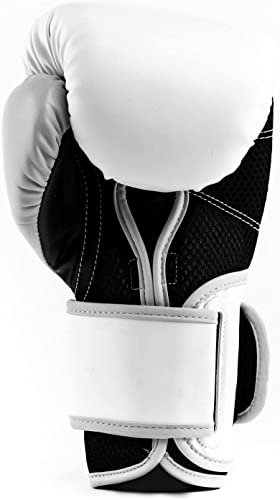 Everlast Powerlock 2 Boxing Gloves | Heavy Bag, Pro Flight | White | 16oz