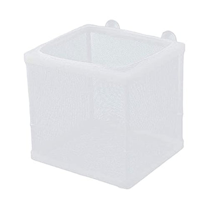 Still Awake Aquarium Fish Breeder Box, Fish Isolation Box, Hatching Box, Juvenile Fish Spawning Incubator, Water Isolation Net Hatcher, Nylon Mesh Fish Fry Hatchery Separation Net（White S）