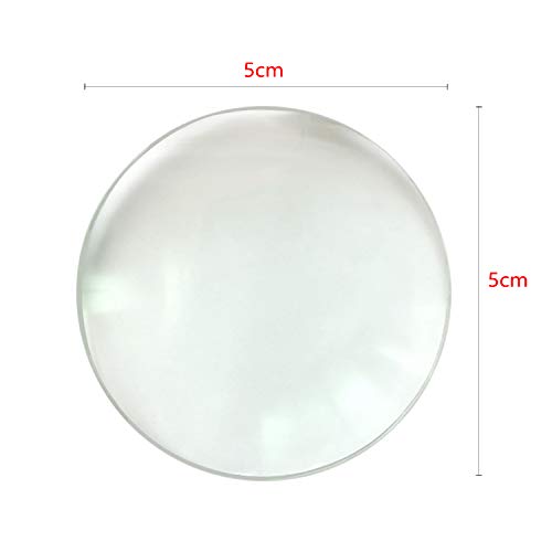 HD 30X Magnification Magnifying Glass 50MM Diameter Double Convex Lens Glass Optical Magnifier Glass Jewelry Loupe for Reading Coins Stamps Maps Craft Labs 90MM Focal Length