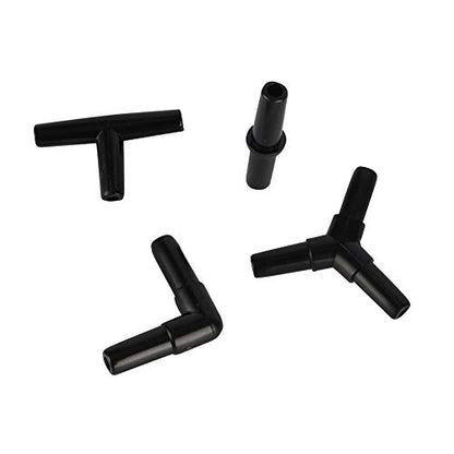 Aquarium Airline Tubing Connectors I T L Y 40pcs Fish Tank Air Tube Adapters for 3/16 '' Air Line Hose (Black) - color: Black
