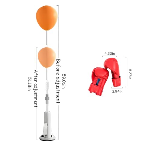Reflex Bag, Punching Bag with Stand, Boxing Bag for Teens and Adults,Adjustable Boxing Ball with Suction Cup Base,Suitable for Fitness,Family Parent-Child Training Sports