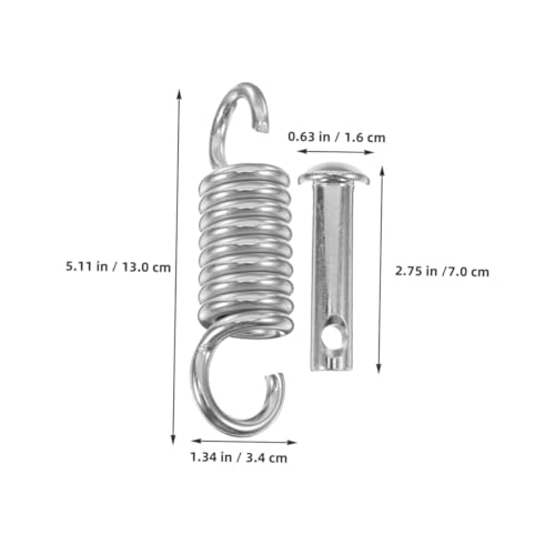 Swing Hanger Set with Pin, 2 Sets Spring Steel Silver