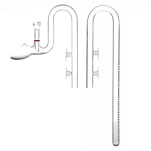 Glass Lily Pipe Set Outflow with Surface Skimmer & Multi-Level Water Intake (20mm for 19/25mm (3/4'' i.d.) tubing) - size: 20mm for 19/25mm (3/4'' i.d.) tubing