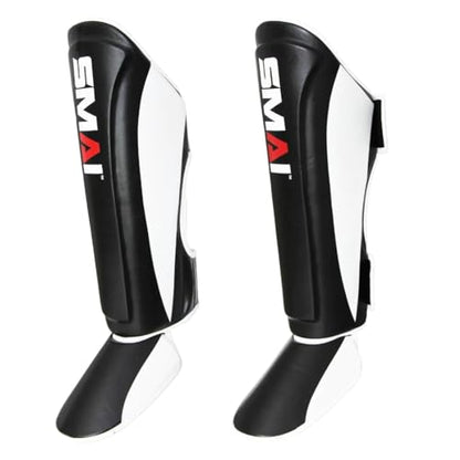 SMAI Thai MMA Kickboxing Guards for Men, Women, Kids with Comfortable, Durable, Impact Resistant, Ankle Support Shin Shields & Foot Protector a Pro-Grade Martial Arts Equipment. - size: Medium