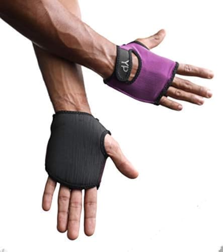 Elite Padded Anti Slip Grip Gloves for Women and Men for Yoga, Power Yoga, Pilates, Cycling, Crossfit, Outdoor Exercise, Weight Training and for Sweaty Hands - color: Rich Plum, size: Size 3