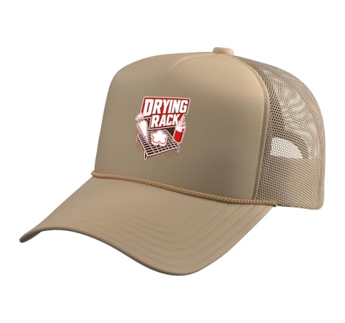 Drying Rack Baking Pastry Chef Trucker Hat with Adjustable Mesh Back - color: Khaki