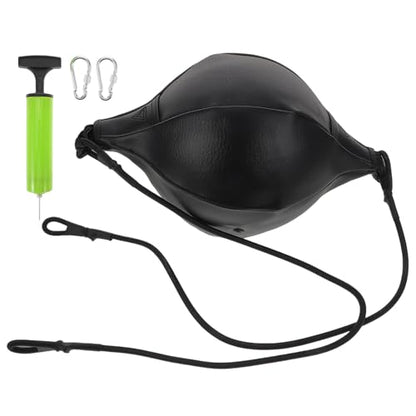 Double End Hanging Boxing Speed Punching Ball PU Black